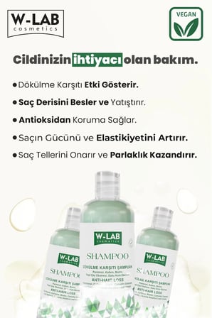 W-Lab Cosmetics Dökülme Karşıtı Şampuan 400 ML
