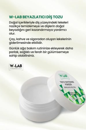 W-Lab Cosmetics Beyazlatıcı Diş Tozu 75 Gr