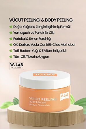 W-Lab Kozmetik Vücut Peeling 250 Ml