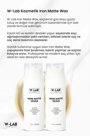 W-Lab Cosmetics Iron Matte Wax 110 Gr