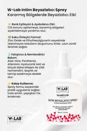 W-Lab Cosmetics İntim Beyazlatıcı Sprey 100 ML