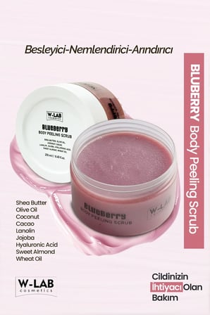 W-Lab Cosmetics Blueberry Body Peeling Scrub 250 Ml