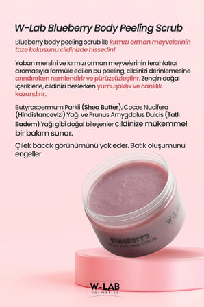 W-Lab Cosmetics Blueberry Body Peeling Scrub 250 Ml
