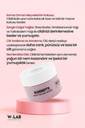 W-Lab Cosmetics Blueberry Body Peeling Scrub 250 Ml