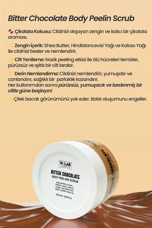 W-Lab Cosmetics Bitter Chocolate Body Peeling Scrub 250 Ml