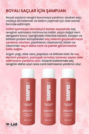 W-Lab Cosmetics Boyalı Saçlar İçin Şampuan 400 Ml