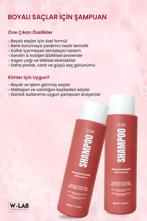 W-Lab Cosmetics Boyalı Saçlar İçin Şampuan 400 Ml