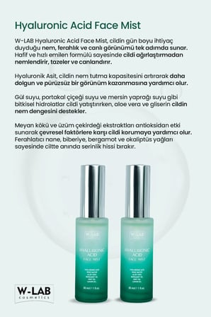 W-Lab Cosmetics Hyaluranic Acid Face Mist 30 Ml