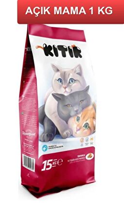 Kıtır Tavuklu Yetişkin Kedi Maması 1 Kg AÇIK