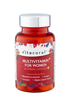 Multivitamin For Women 30'lu Bitkisel Kapsül - Vitaminler Ve Mineraller Içeren Besin Takviyesi