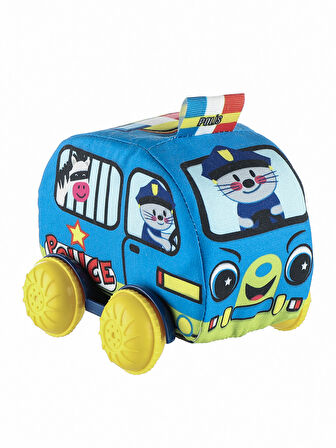 Peluş Polis Bebek Oyuncağı Araba
