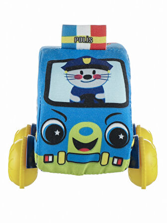 Peluş Polis Bebek Oyuncağı Araba
