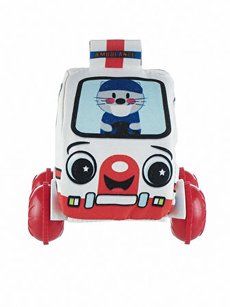 Peluş Ambulans Bebek Oyuncağı Araba