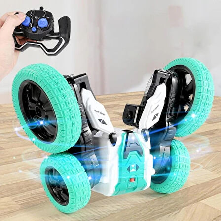360 Derece Dönebilen Şarjlı Işıklı Kumandalı Kasırga Akrobat Full Fonksiyon Araba