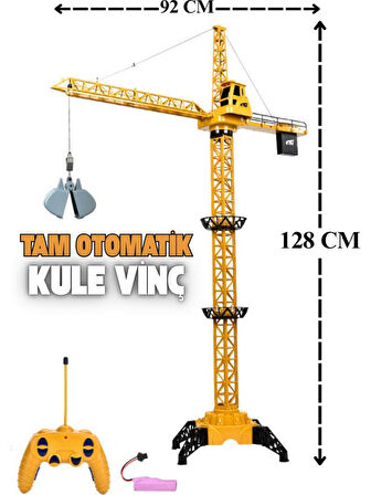 Dev Boy Uzaktan Kumandalı Oyuncak Kule Vinç 128 CM