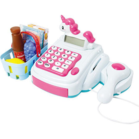 Pilli Işıklı Sesli Unicorn Oyuncak Yazar Kasa
