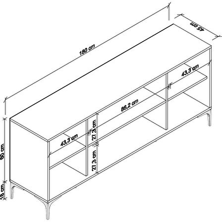 Eylül Modern Konsol 180 cm - Sepet