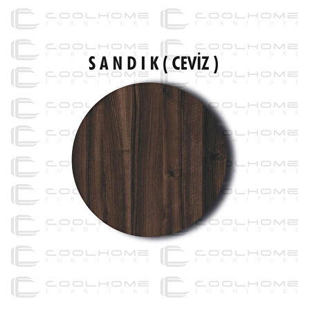 Vera 3'lü Zigon Sehpa , Servis Sehpası Sandık (Ceviz)