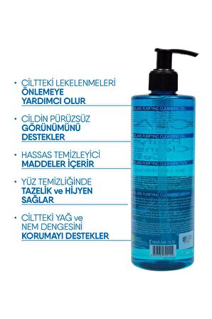 Solaris Yağlı ve Karma Ciltler İçin Siyah Nokta Karşıtı Arındırıcı Yüz Temizleme Jeli 400ml Ve Toniği 200ml