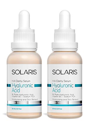 Solaris Nemlendirici Hyaluronic Asit Cilt Bakım Serumu 30 ml x 2 Adet (Hyaluronic Acid veVitamin B5)