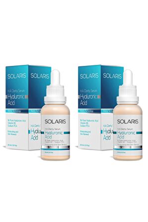 Solaris Nemlendirici Hyaluronic Asit Cilt Bakım Serumu 30 ml x 2 Adet (Hyaluronic Acid veVitamin B5)