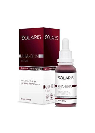 Solaris Cilt Tonu Eşitleyici Canlandırıcı Aha %10 + Bha %2 Serum (30 ml) Ve Gözenek Sıkılaştırıcı Aha + Bha Tonik 200 ml