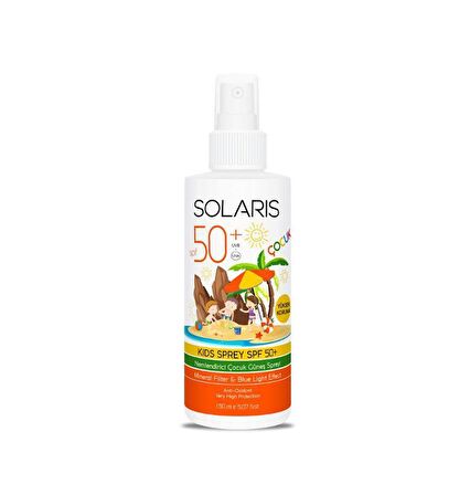 Solaris Güneş Kremi Leke Karşıtı SPF 50+ (50 ml) ve Çocuk Güneş Kremi Sprey SPF 50+ (150 ml) ve Yetişkin Güneş Koruyucu Krem Sprey SPF 50+ (200 ml)