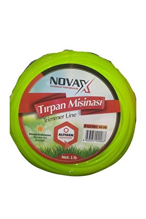 Novax Trimmer Line Tırpan Misinası Altıgen 3.3 mm x 45 m