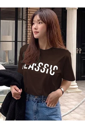 Unisex Classical Baskılı Tasarım Tshirt