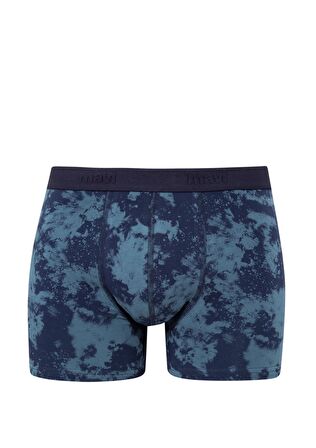 Mavi Batik Desenli Lacivert Boxer 092664-34340