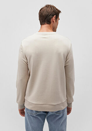 Bisiklet Yaka Bej Basic Sweatshirt 065751-35111