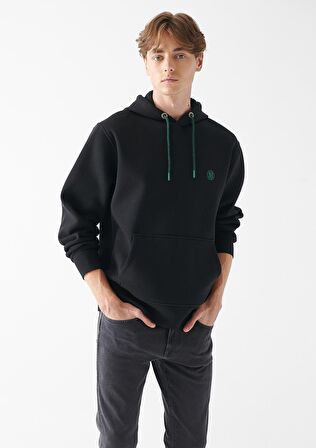 Mavi Kapüşonlu Siyah Sweatshirt 065809-900