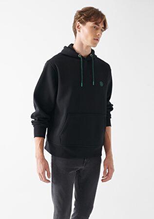 Mavi Kapüşonlu Siyah Sweatshirt 065809-900