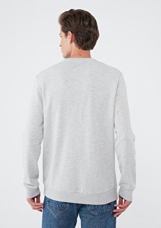 Mavi Logo Baskılı Gri Sweatshirt 067146-35010