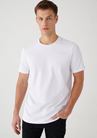 Mavi Lux Touch Beyaz Tişört 0610252-620