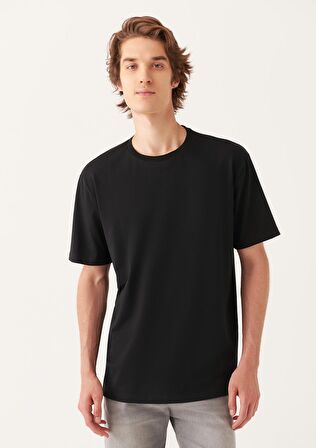Mavi Bisiklet Yaka Siyah Basic Tişört 0610136-900