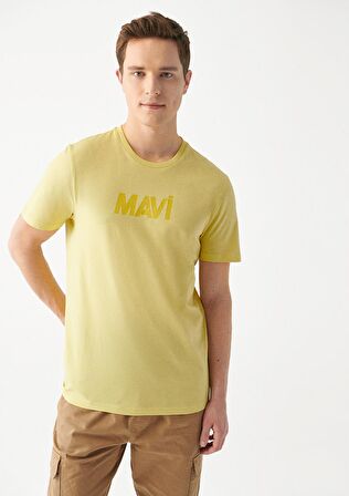 Mavi Baskılı Sarı Tişört 066846-71285