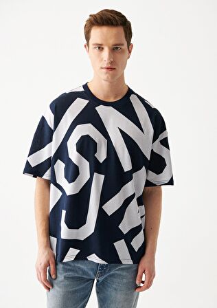 Mavi Baskılı Lacivert Tişört 0610271-70490