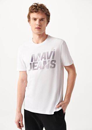 Mavi Logo Baskılı Beyaz Tişört 0610260-620