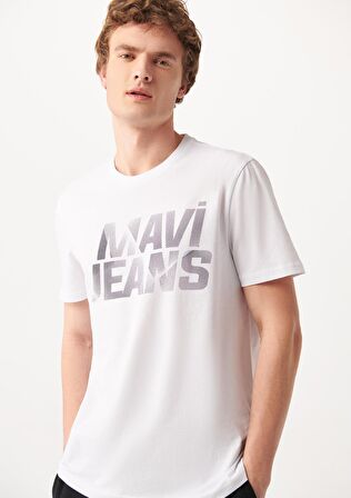 Mavi Logo Baskılı Beyaz Tişört 0610260-620