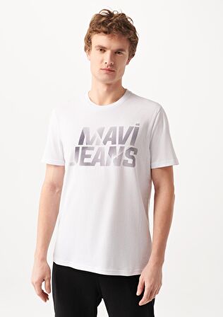 Mavi Logo Baskılı Beyaz Tişört 0610260-620