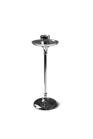 Metal Şamdan Gümüş Rengi 24 cm