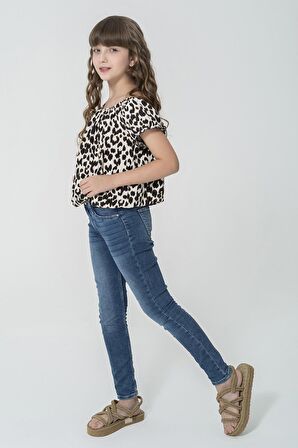 Leopar Desenli  Bluz