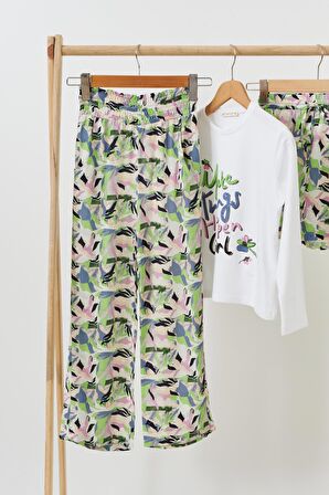 4'lü Tshirt Pantolon Şort Yeşil Takım