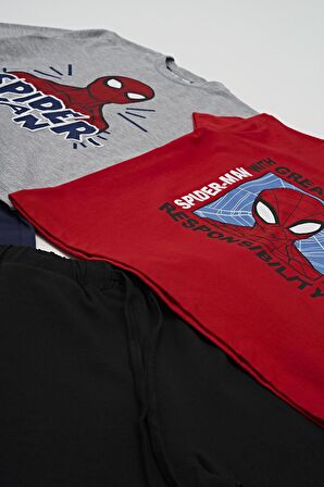 4'lü SPİDER-MAN Tshirt Şort Pantolon Takım 