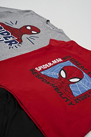 4'lü SPİDER-MAN Tshirt Şort Pantolon Takım 