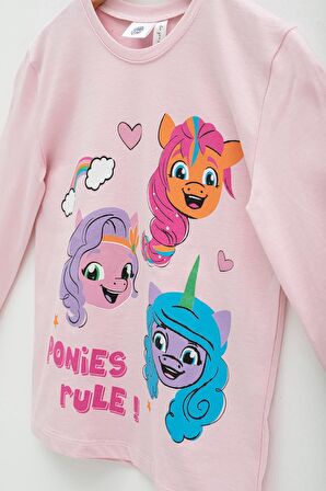4'lü My Little Ponny Tshirt Şort Pantolon Pembe Takım 