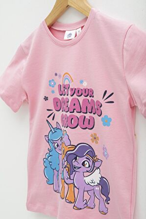 4'lü My Little Ponny Tshirt Şort Pantolon Lila Takım 