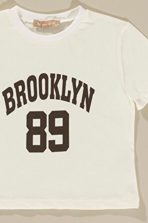 Baskılı Garnili Kahve Alt Üst Takım