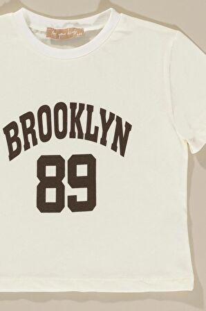 Baskılı Garnili Kahve Alt Üst Takım